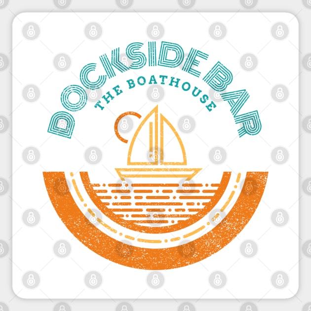 The Dockside Bar at the Boathouse Orlando Florida Sticker by Joaddo